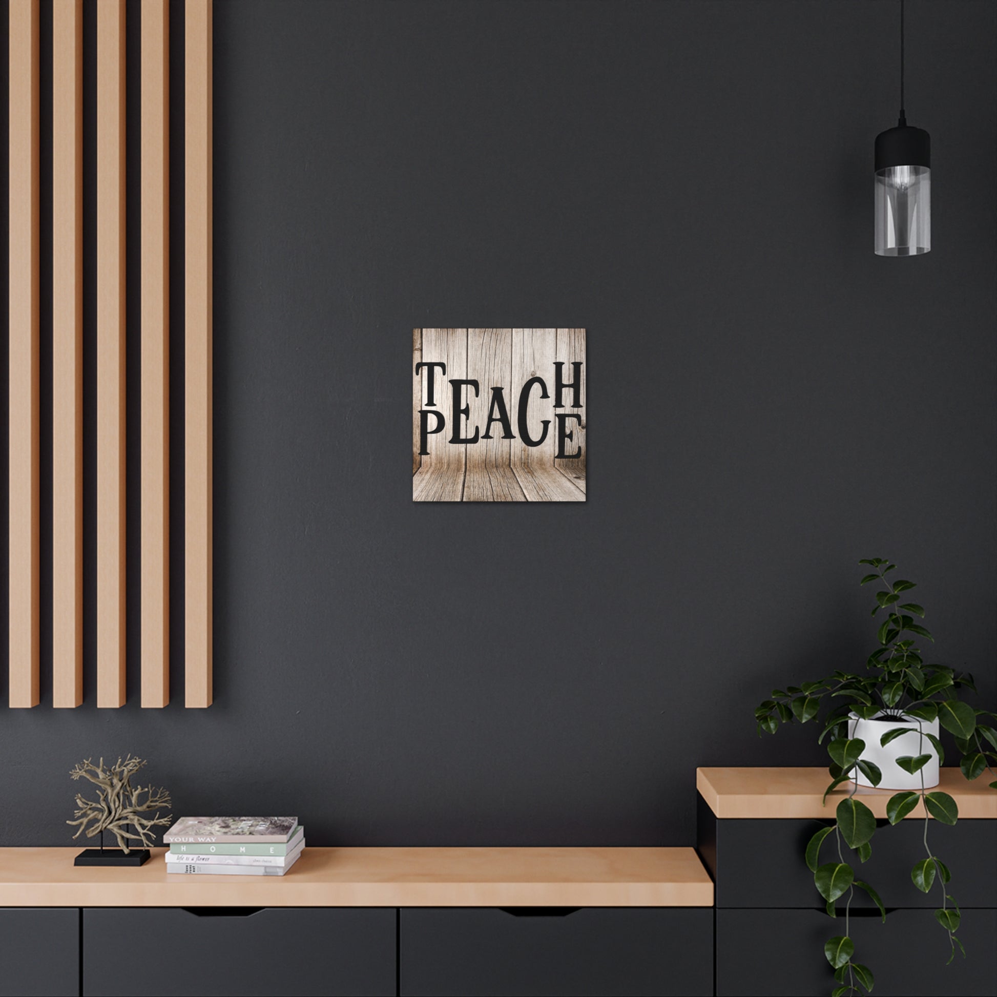 "Teach Peace" Rustic Wall Art - Weave Got Gifts - Unique Gifts You Won’t Find Anywhere Else!