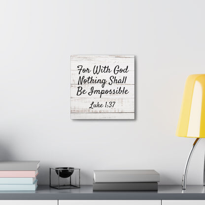 "For With God, Nothing Shall Be Impossible" Wall Art - Weave Got Gifts - Unique Gifts You Won’t Find Anywhere Else!