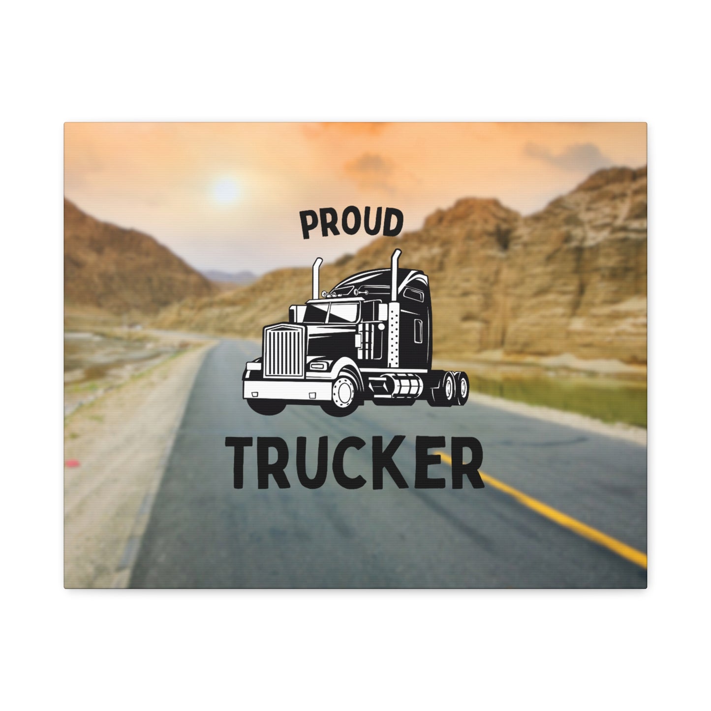 "Proud Trucker" Wall Art - Weave Got Gifts - Unique Gifts You Won’t Find Anywhere Else!