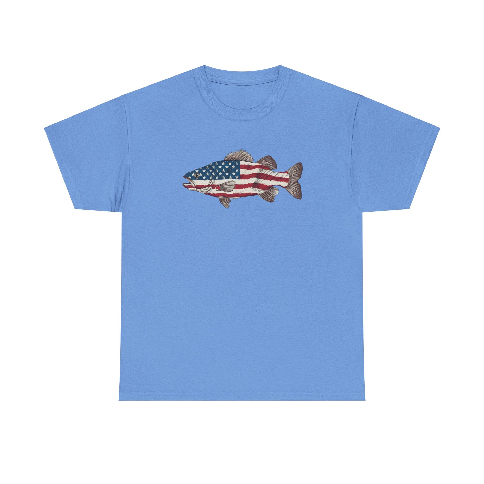 USA flag fishing shirt for outdoor enthusiasts
