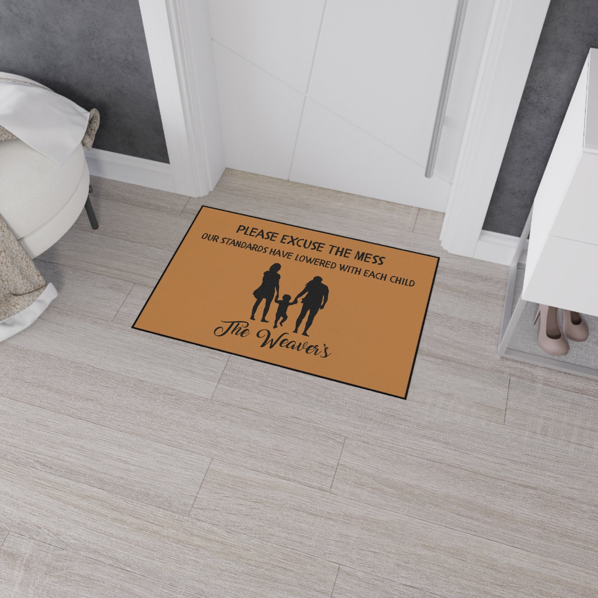 "Please Excuse Our Mess" Custom Door Mat - Weave Got Gifts - Unique Gifts You Won’t Find Anywhere Else!