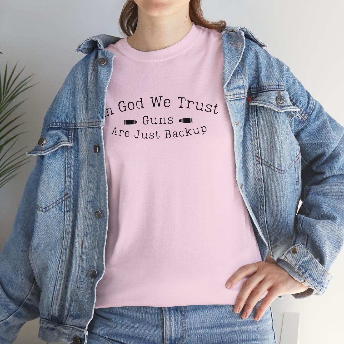 "In God We Trust, The Guns Are Just Backup" T-Shirt - Weave Got Gifts - Unique Gifts You Won’t Find Anywhere Else!