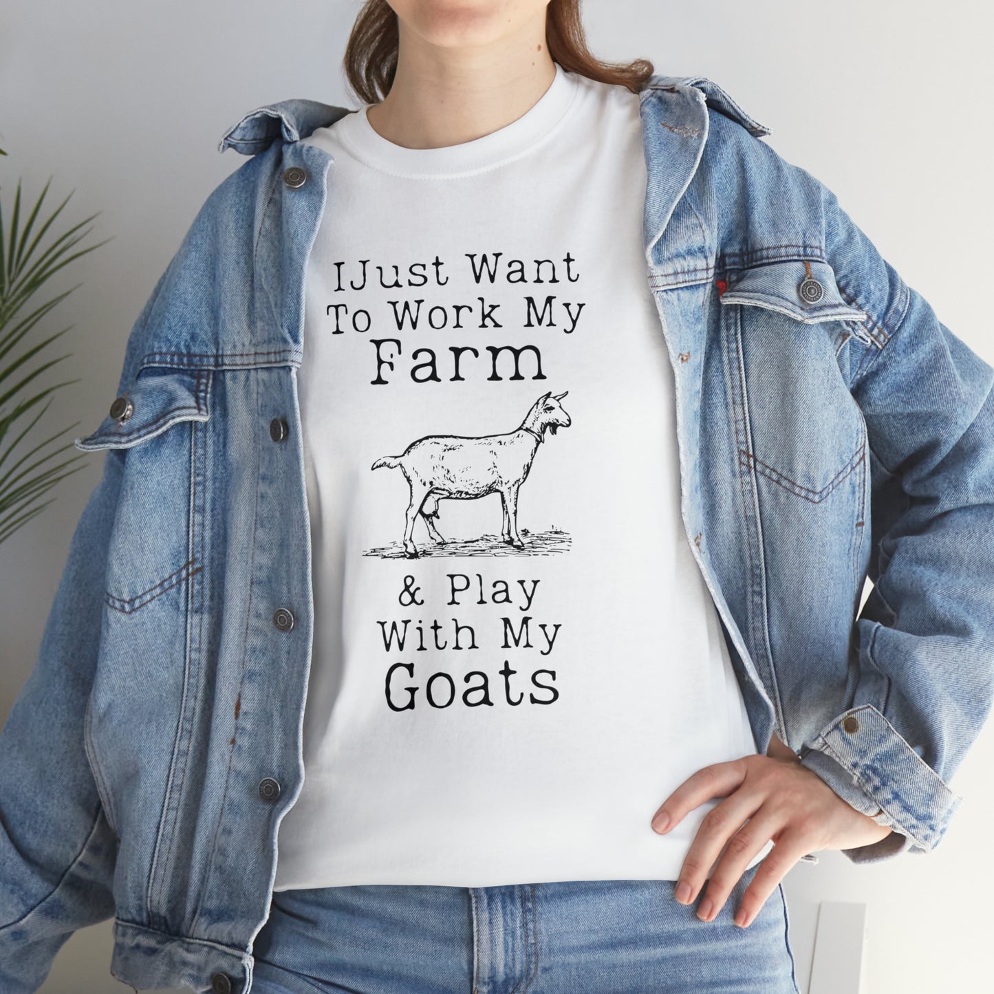 "I Just Want To Work My Farm & Play With My Goats" T-Shirt - Weave Got Gifts - Unique Gifts You Won’t Find Anywhere Else!