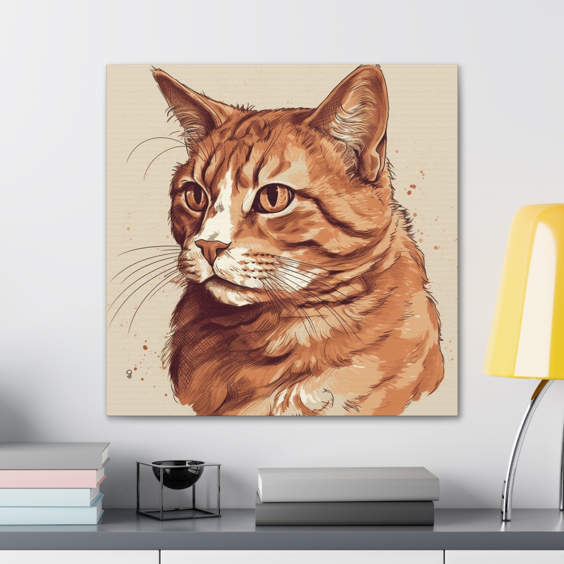 "Watercolor Cat Portrait" Wall Art - Weave Got Gifts - Unique Gifts You Won’t Find Anywhere Else!