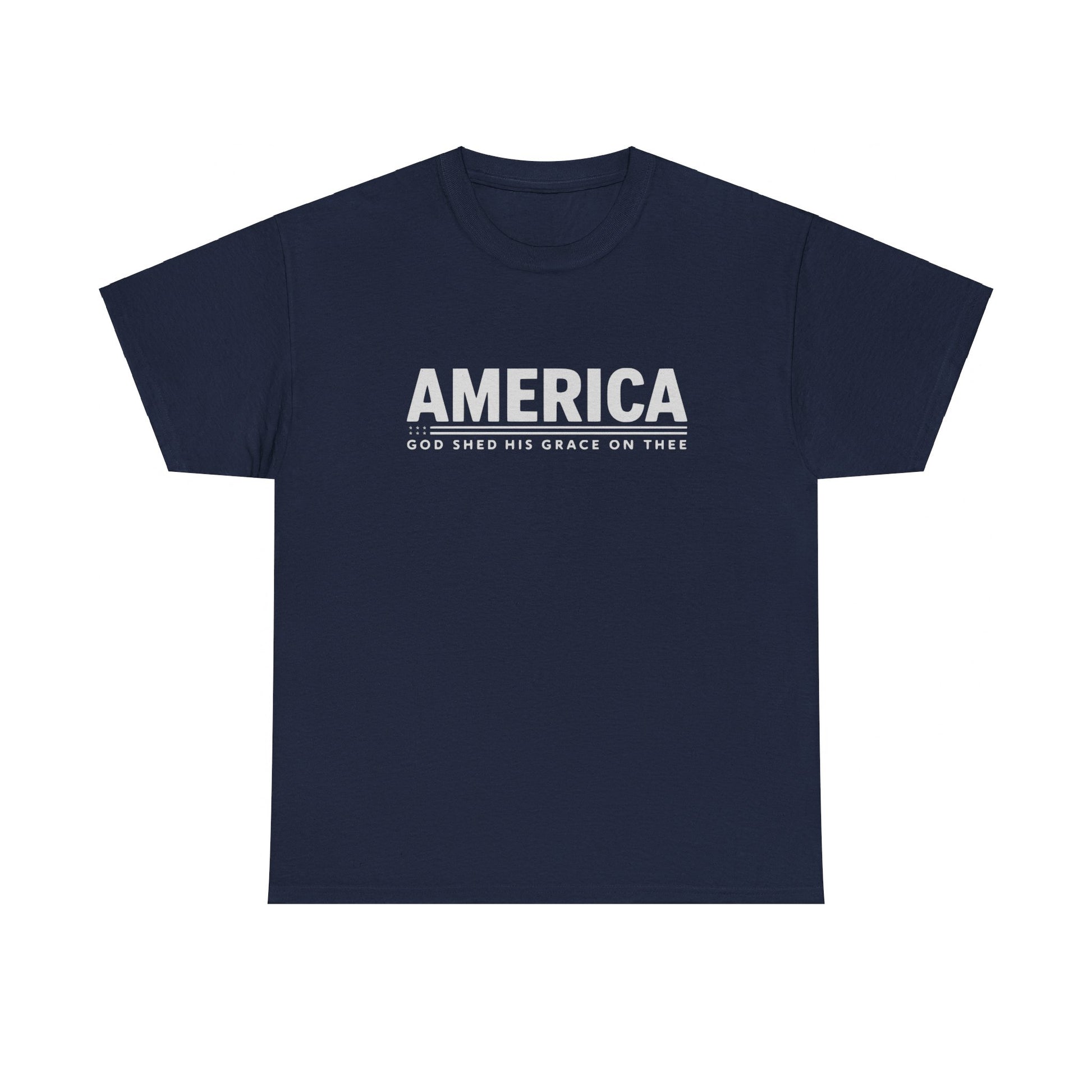 USA-themed t-shirt with religious and patriotic message
