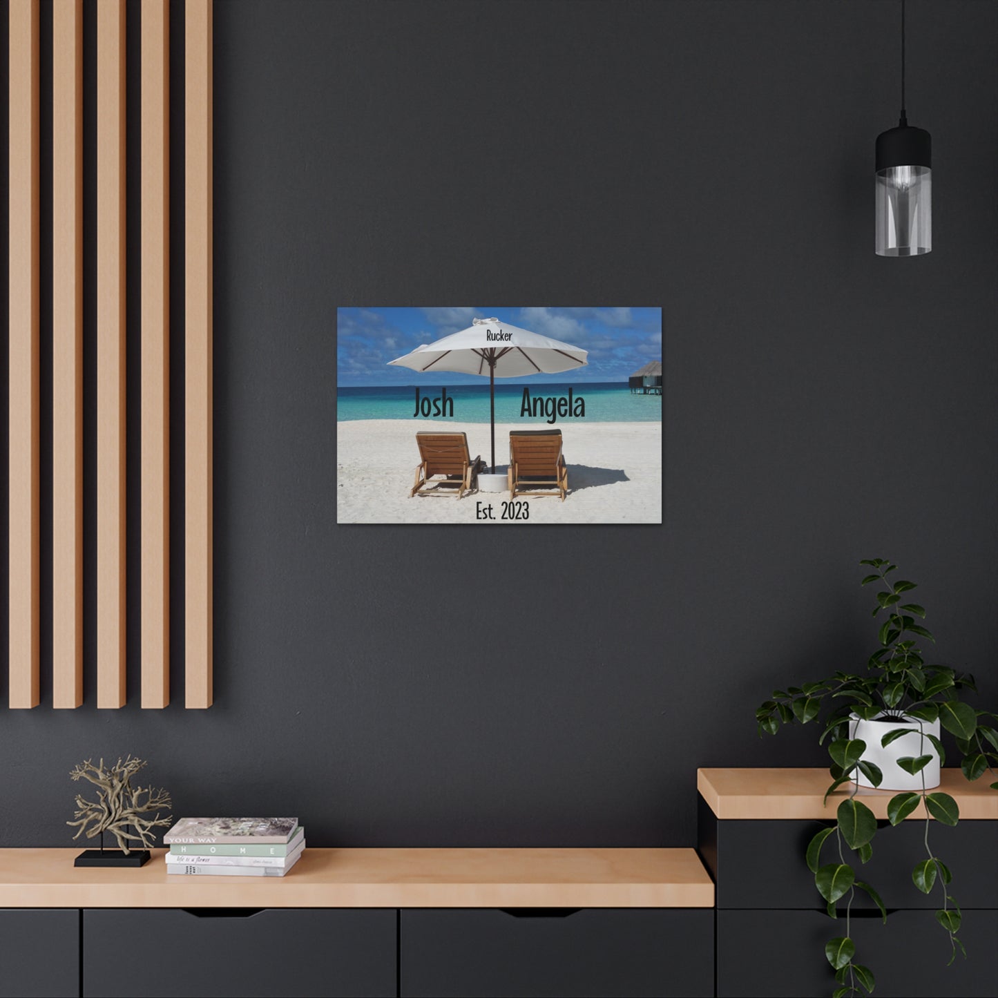 "Beach Chairs Honeymoon" Custom Wall Art - Weave Got Gifts - Unique Gifts You Won’t Find Anywhere Else!