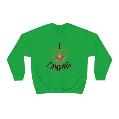 Comfortable hiking sweatshirt with campfire design
