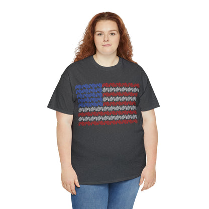 "American Flag Tractors" T-Shirt - Weave Got Gifts - Unique Gifts You Won’t Find Anywhere Else!