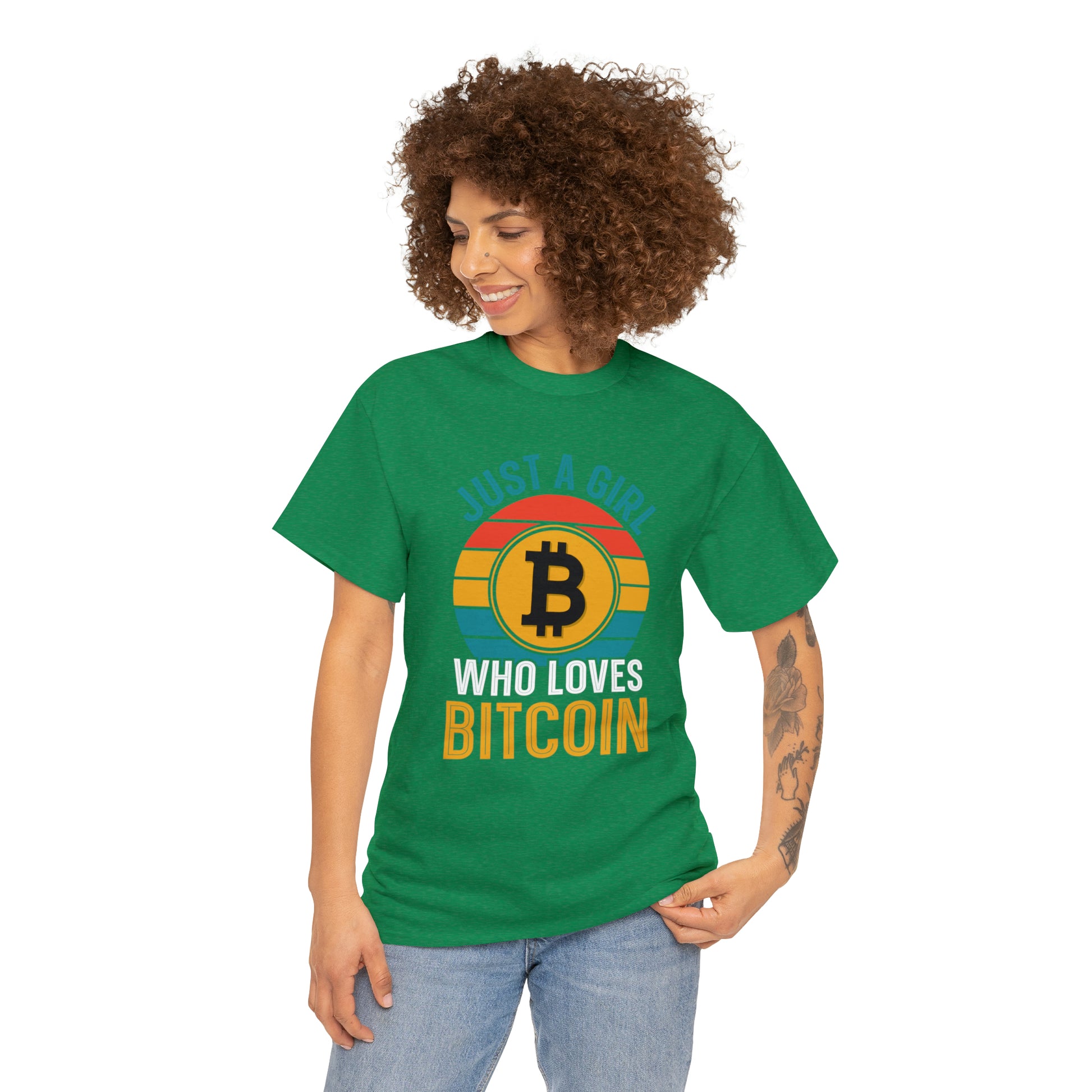 "Just A Girl Who Loves Bitcoin" T-Shirt - Weave Got Gifts - Unique Gifts You Won’t Find Anywhere Else!