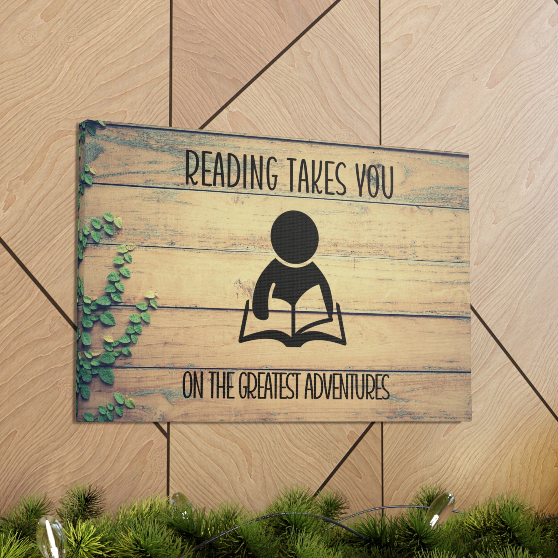 "Readings Takes You On The Greatest Adventures" Wall Art - Weave Got Gifts - Unique Gifts You Won’t Find Anywhere Else!