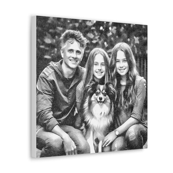 "Black & White Family Photo" Custom Wall Art - Weave Got Gifts - Unique Gifts You Won’t Find Anywhere Else!