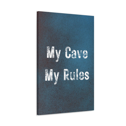 My Cave My Rules Wall Art – Masculine Man Cave Decor

