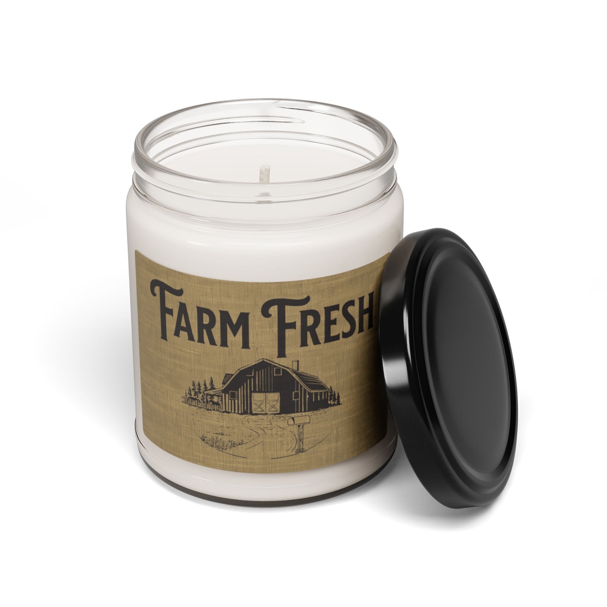 Modern farmhouse candles with cozy farm-inspired design
