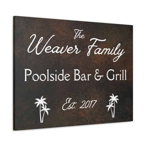 Custom "Poolside Bar & Grill" Wall Art - Weave Got Gifts - Unique Gifts You Won’t Find Anywhere Else!