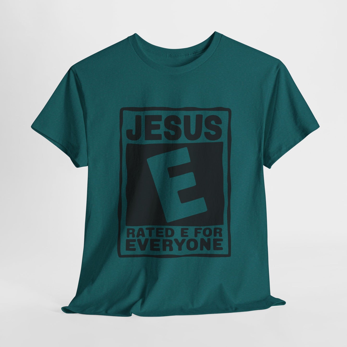 Creative Jesus graphic tee with video game-inspired design.
