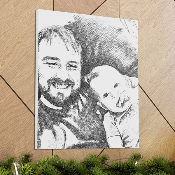 "Daddy & Son Photo" Custom Wall Art - Weave Got Gifts - Unique Gifts You Won’t Find Anywhere Else!