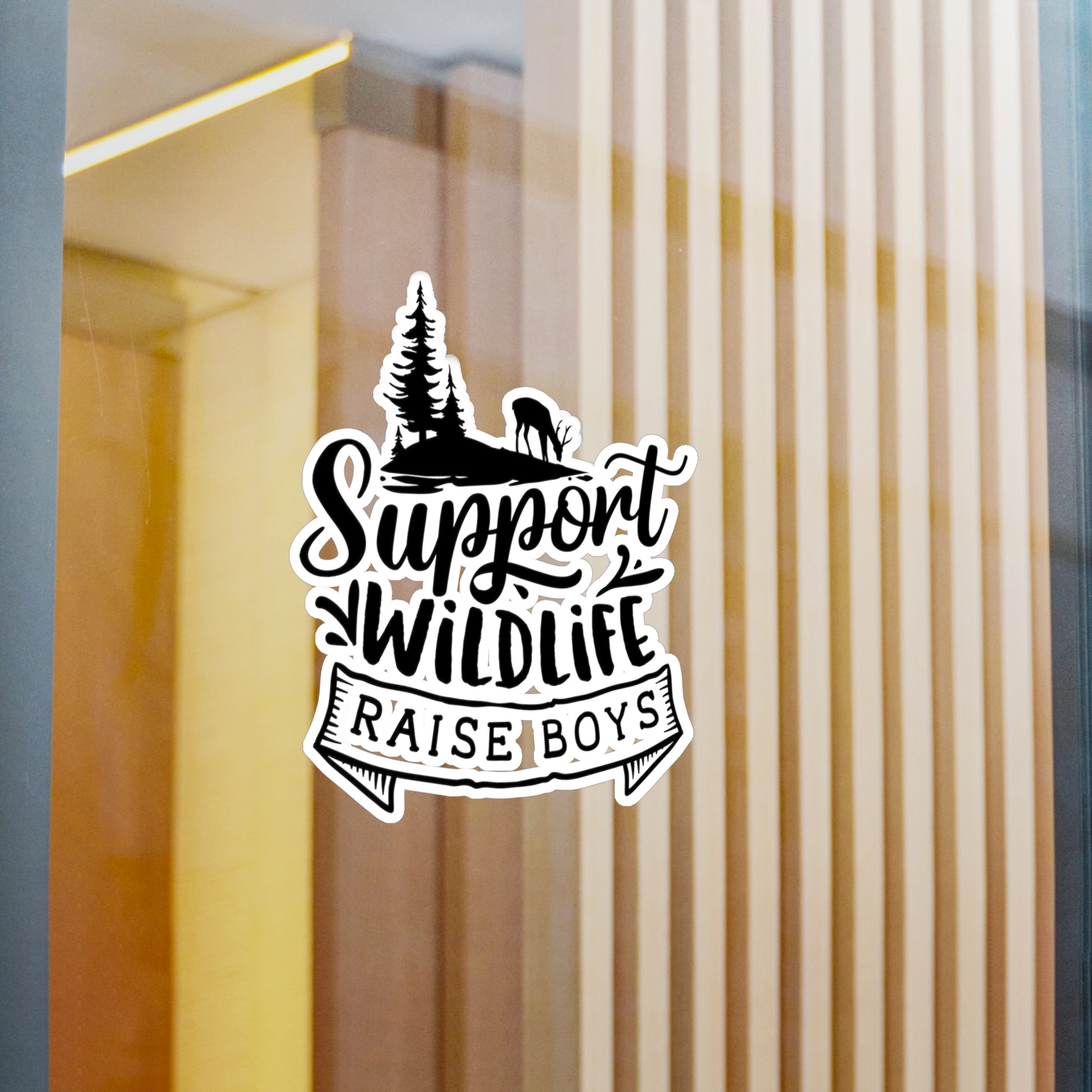 "Support Wildlife, Raise Boys" Stickers - Weave Got Gifts - Unique Gifts You Won’t Find Anywhere Else!