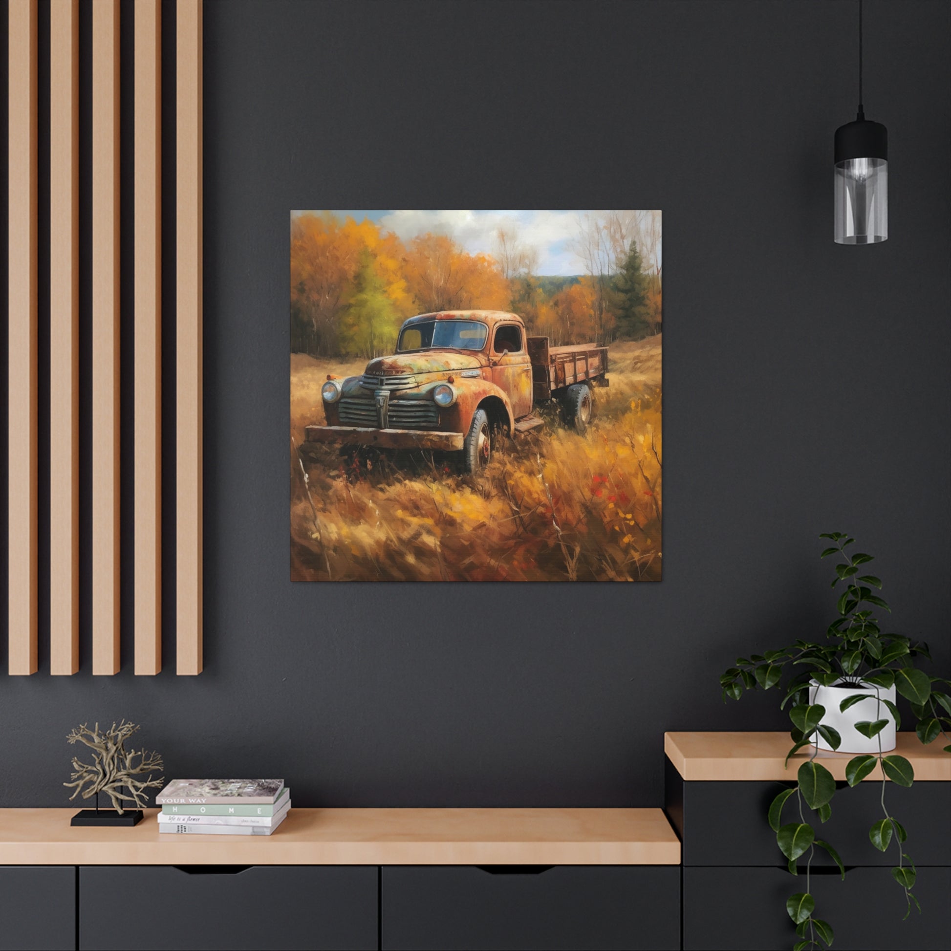 "Fall Farm Rustic Truck" Wall Art - Weave Got Gifts - Unique Gifts You Won’t Find Anywhere Else!