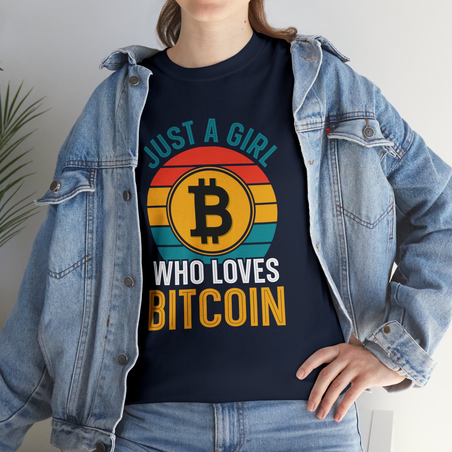 "Just A Girl Who Loves Bitcoin" T-Shirt - Weave Got Gifts - Unique Gifts You Won’t Find Anywhere Else!