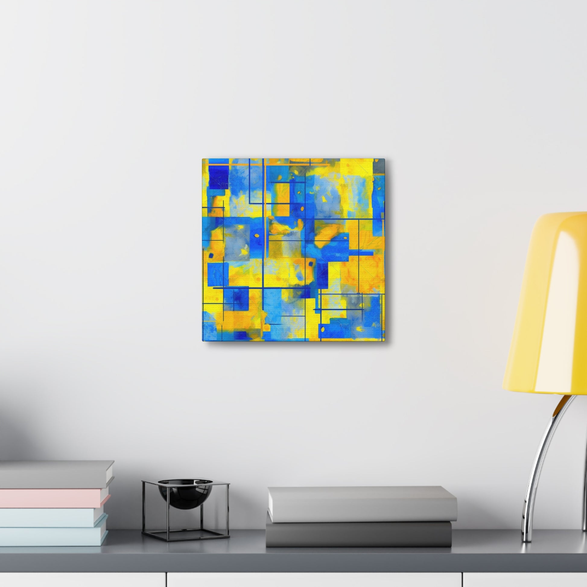 "Yellow & Blue" Canvas Wall Art - Weave Got Gifts - Unique Gifts You Won’t Find Anywhere Else!