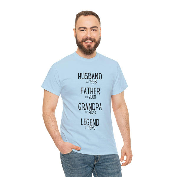 Custom "Husband, Father, Grandpa, Established" T-Shirt - Weave Got Gifts - Unique Gifts You Won’t Find Anywhere Else!