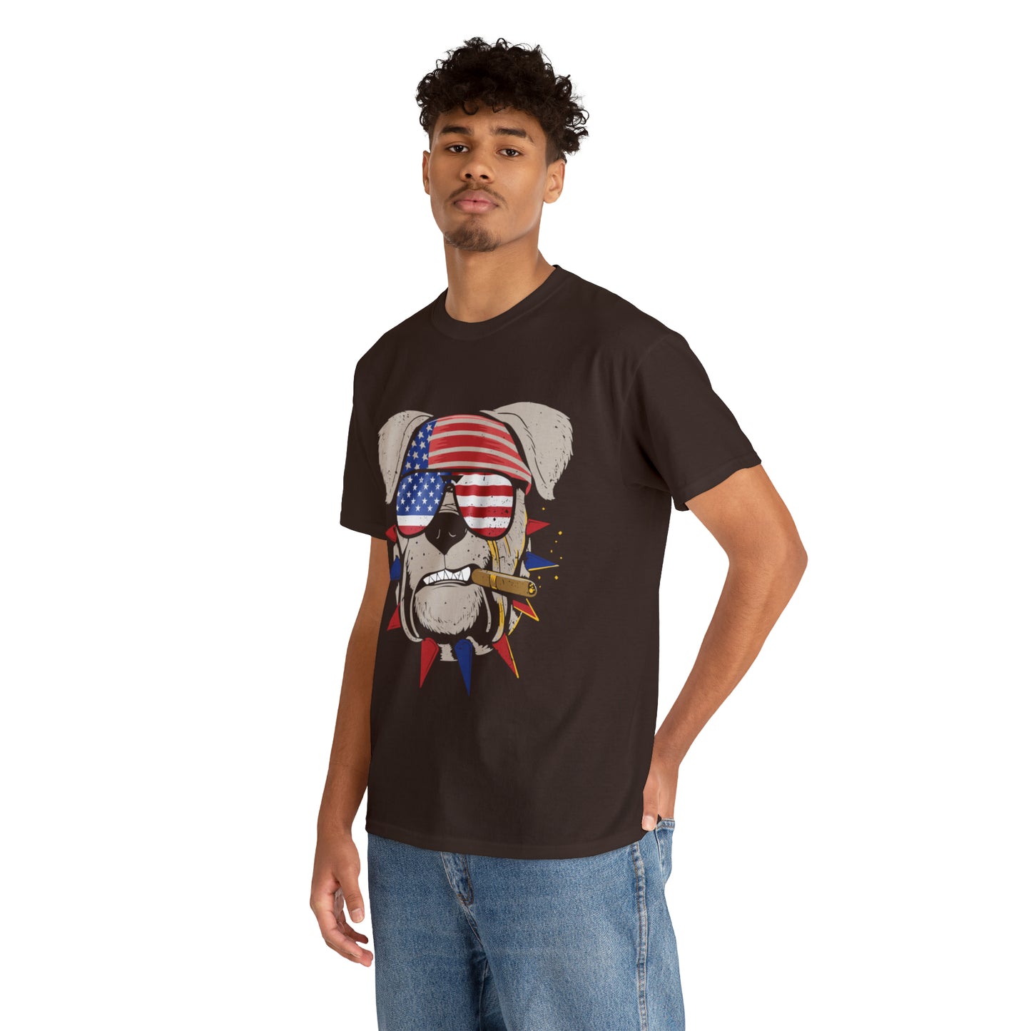 "Patriotic Pup With Cigar" T-Shirt - Weave Got Gifts - Unique Gifts You Won’t Find Anywhere Else!