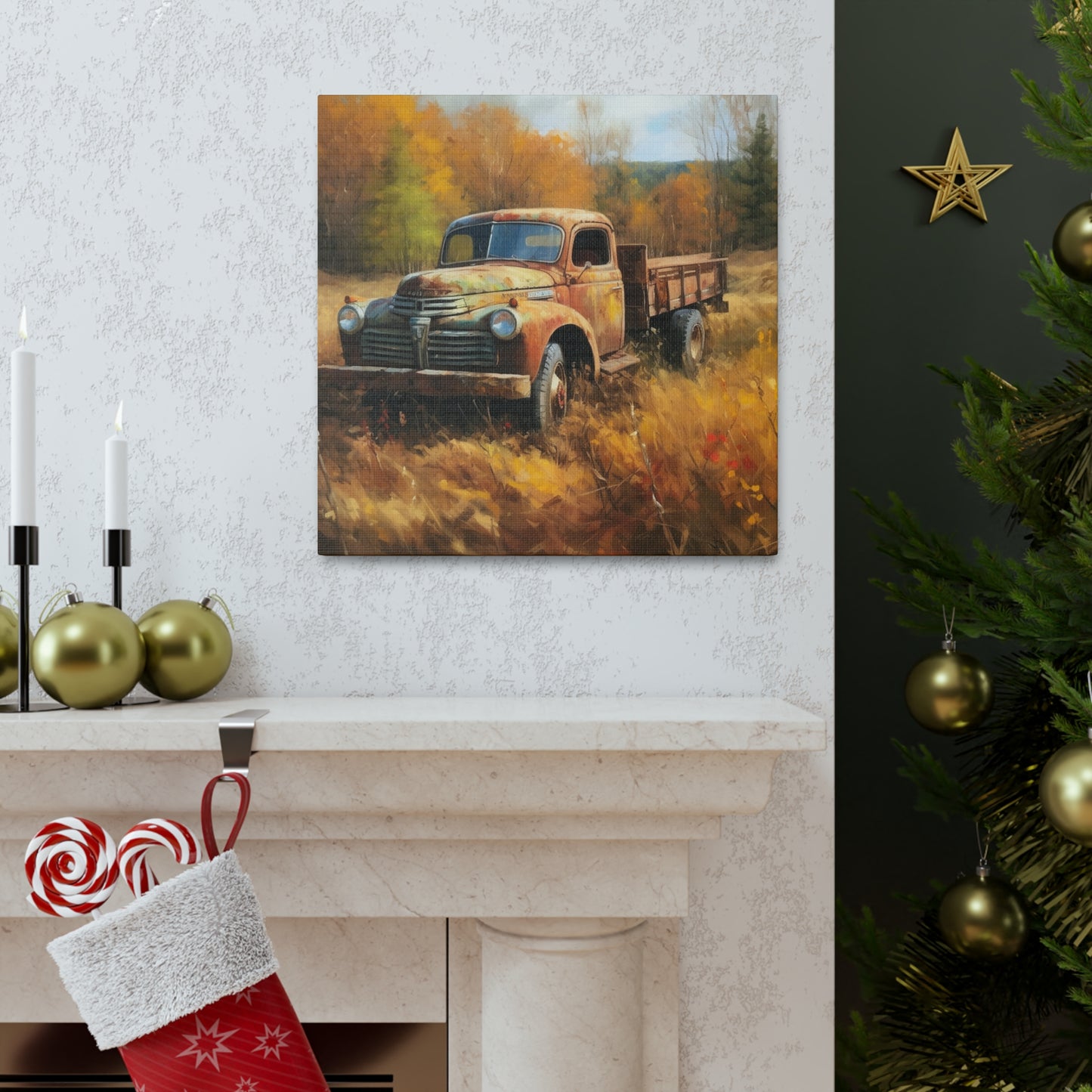 "Fall Farm Rustic Truck" Wall Art - Weave Got Gifts - Unique Gifts You Won’t Find Anywhere Else!