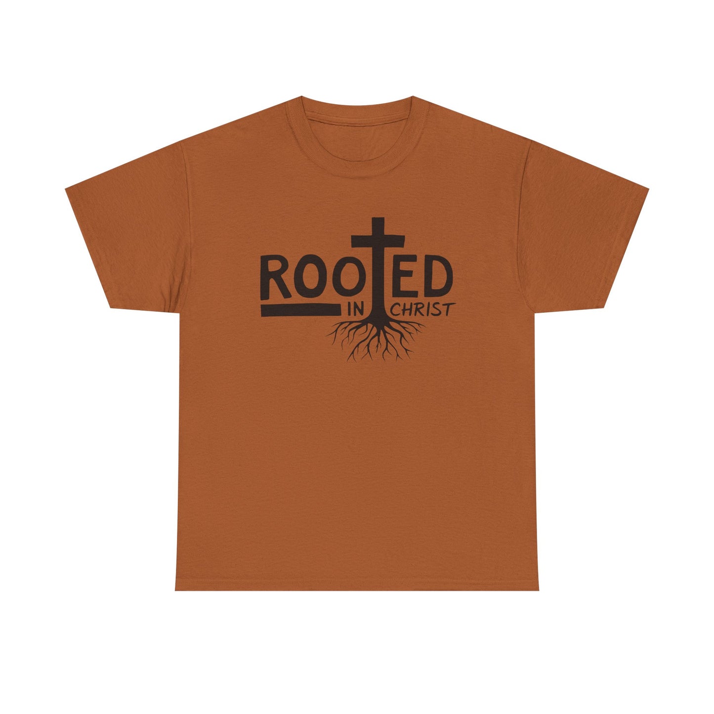 Classic fit Rooted in Christ shirt for men and women
