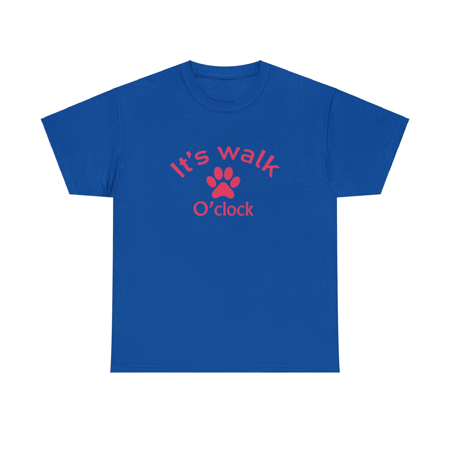 "It’s Walk O’Clock" shirt for dog owners and pet enthusiasts.
