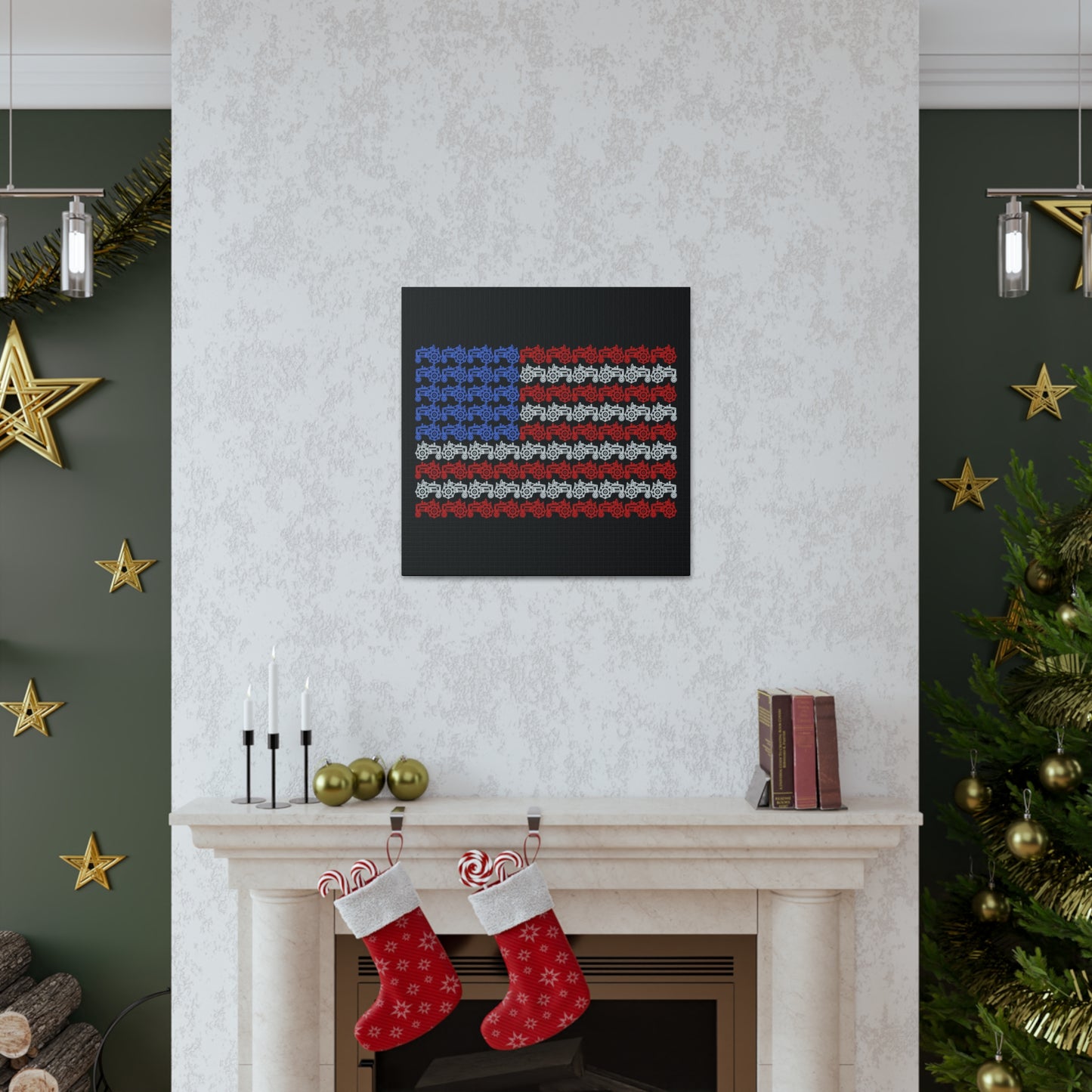 "Tractor American Flag" Wall Art - Weave Got Gifts - Unique Gifts You Won’t Find Anywhere Else!