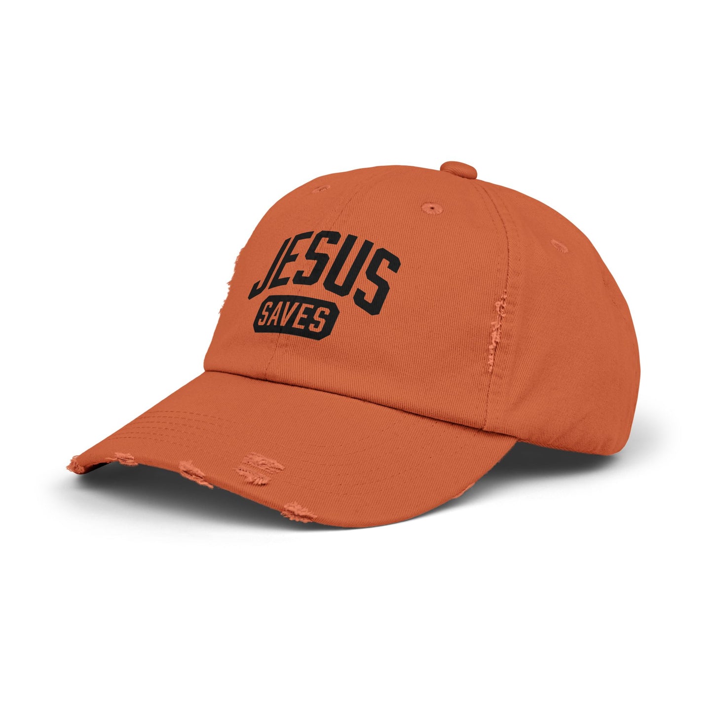 100% cotton Christian hat with Jesus Saves message in multiple colors.
