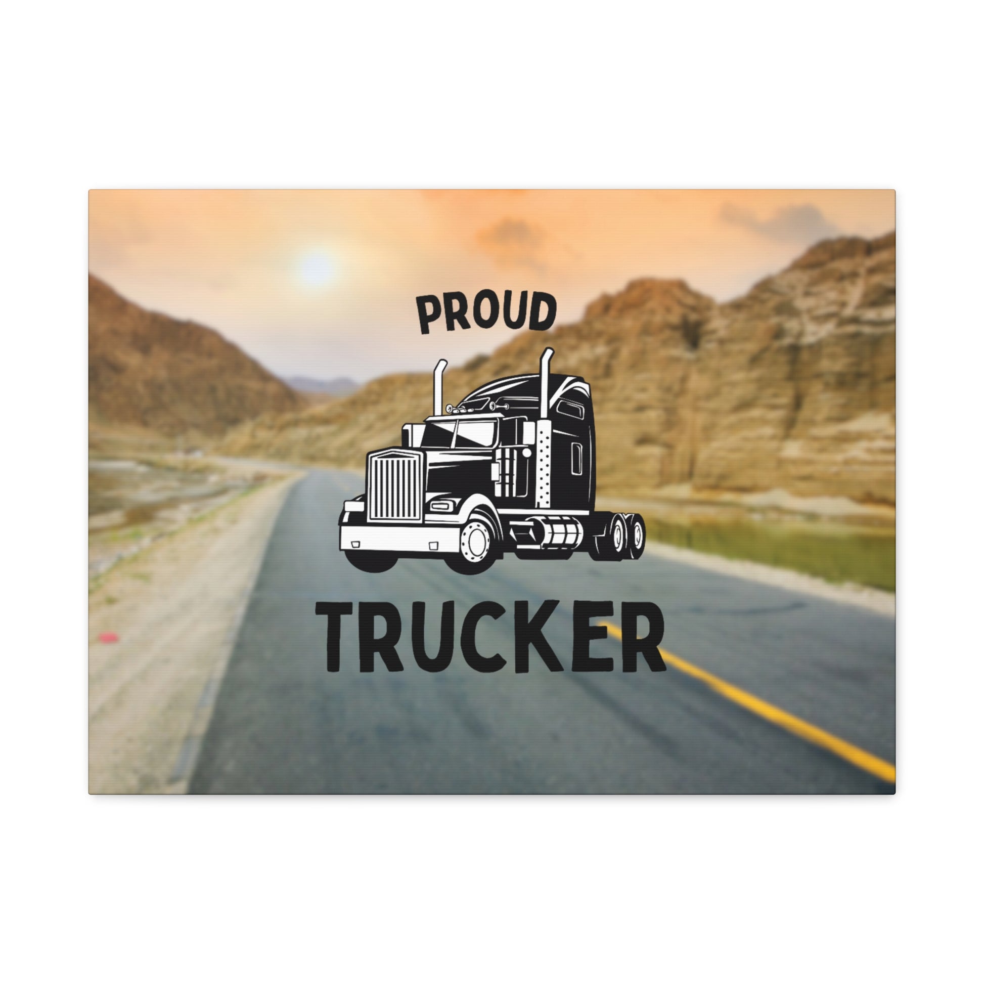 "Proud Trucker" Wall Art - Weave Got Gifts - Unique Gifts You Won’t Find Anywhere Else!