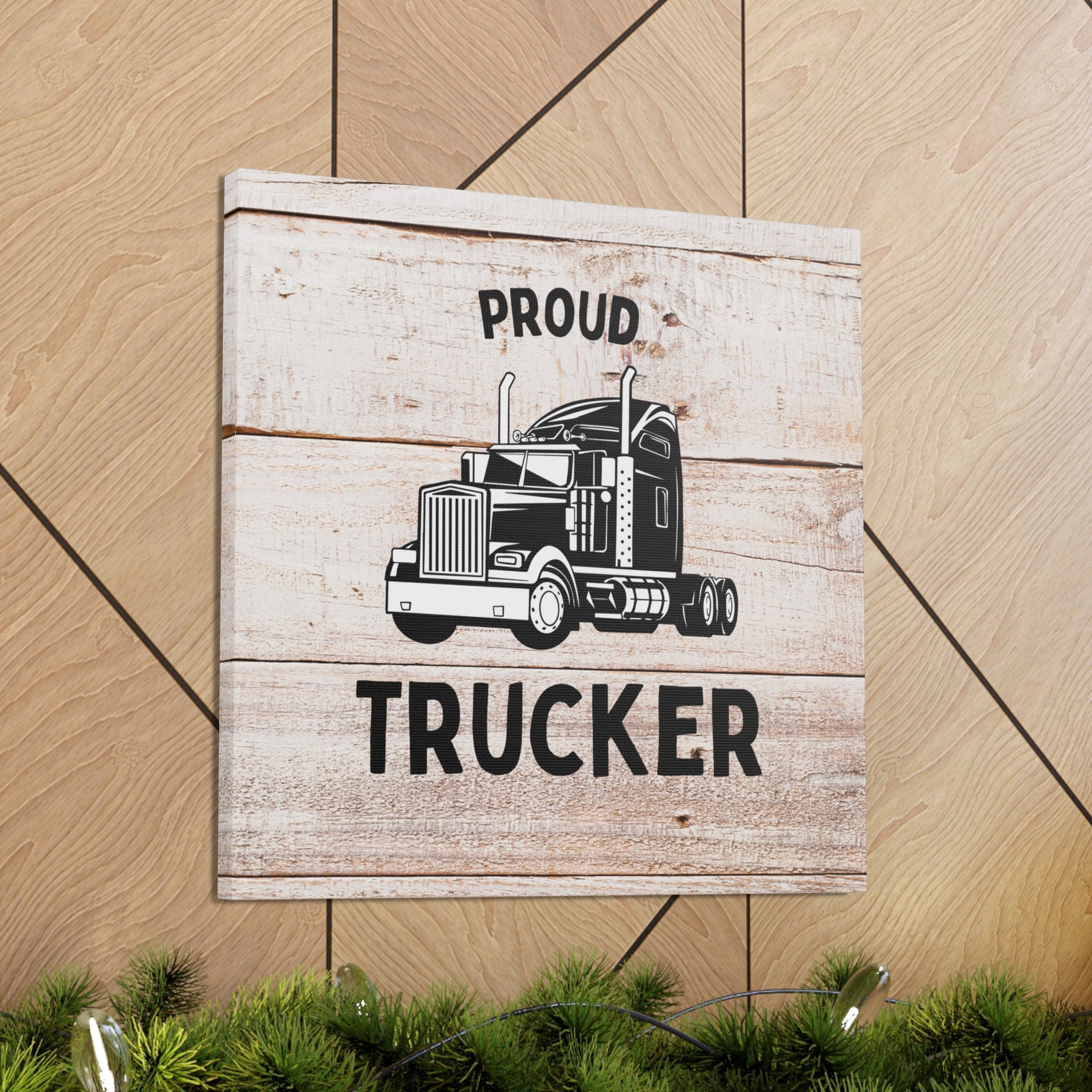 "Proud Trucker" Wall Art - Weave Got Gifts - Unique Gifts You Won’t Find Anywhere Else!