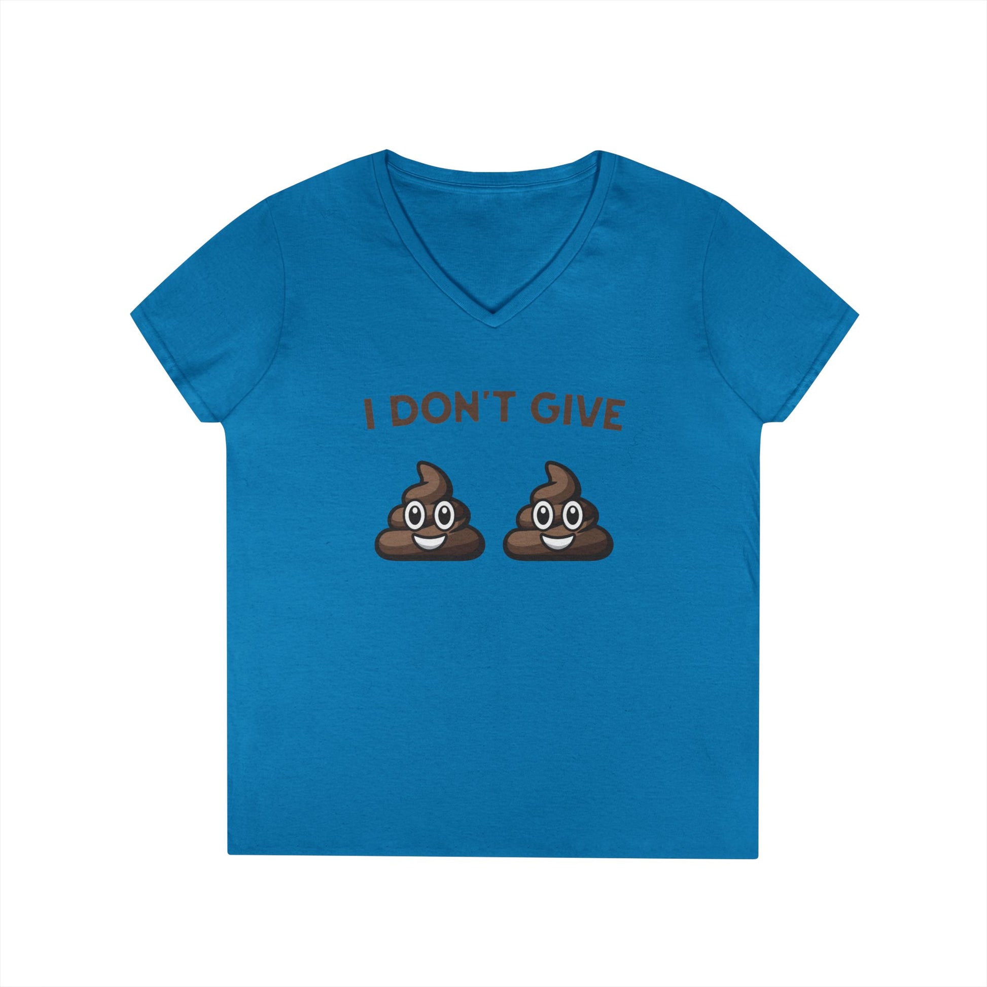 Humorous women’s T-shirt with poop emojis and sassy text
