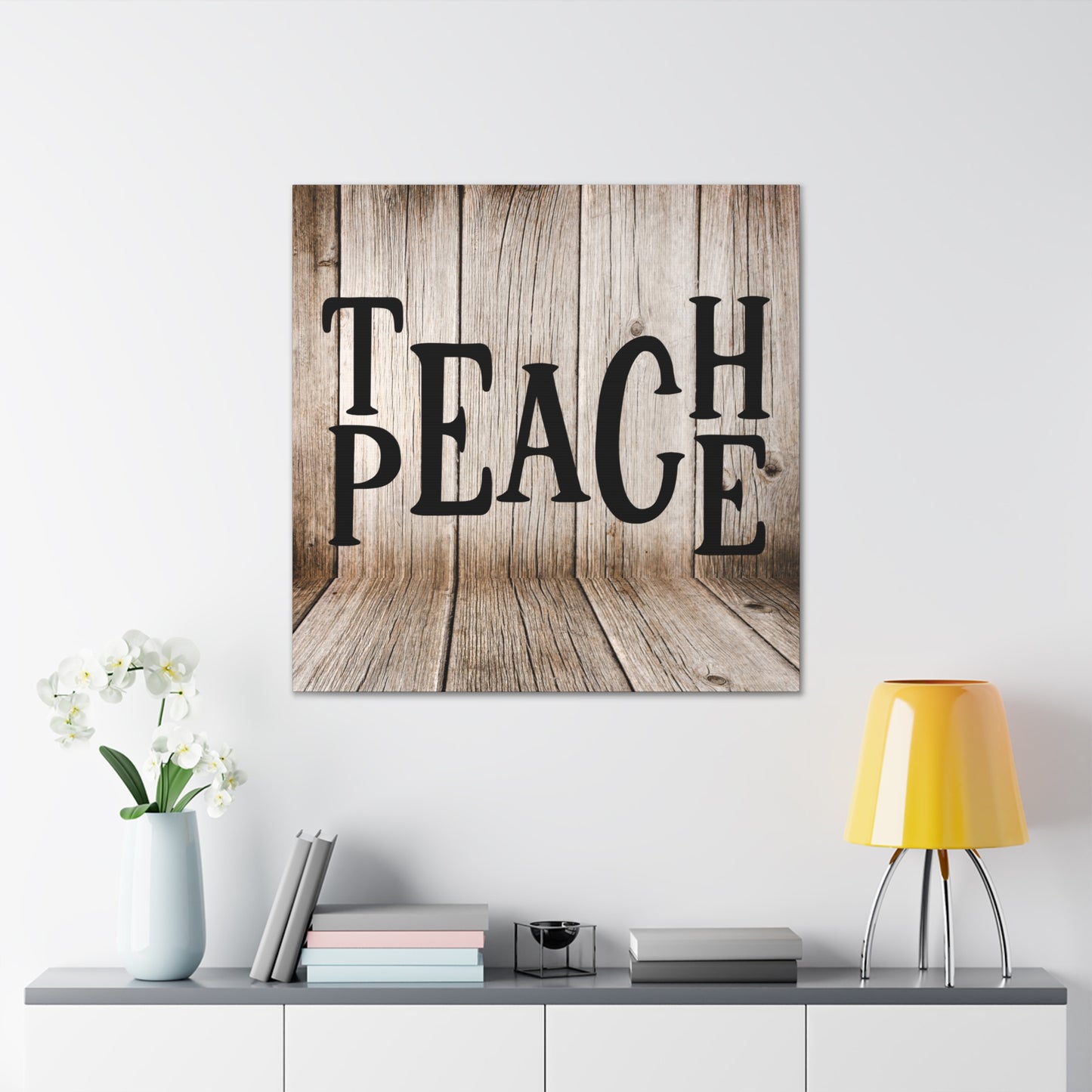 "Teach Peace" Rustic Wall Art - Weave Got Gifts - Unique Gifts You Won’t Find Anywhere Else!