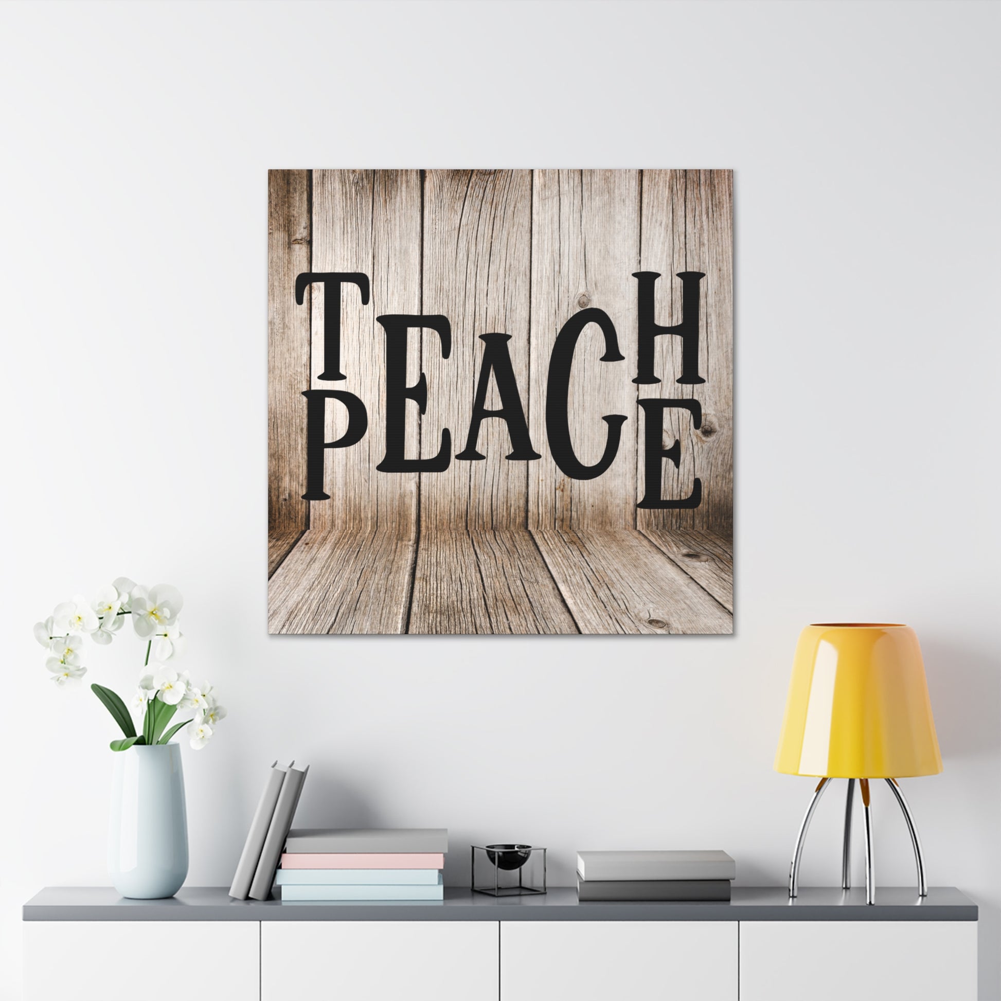 "Teach Peace" Rustic Wall Art - Weave Got Gifts - Unique Gifts You Won’t Find Anywhere Else!