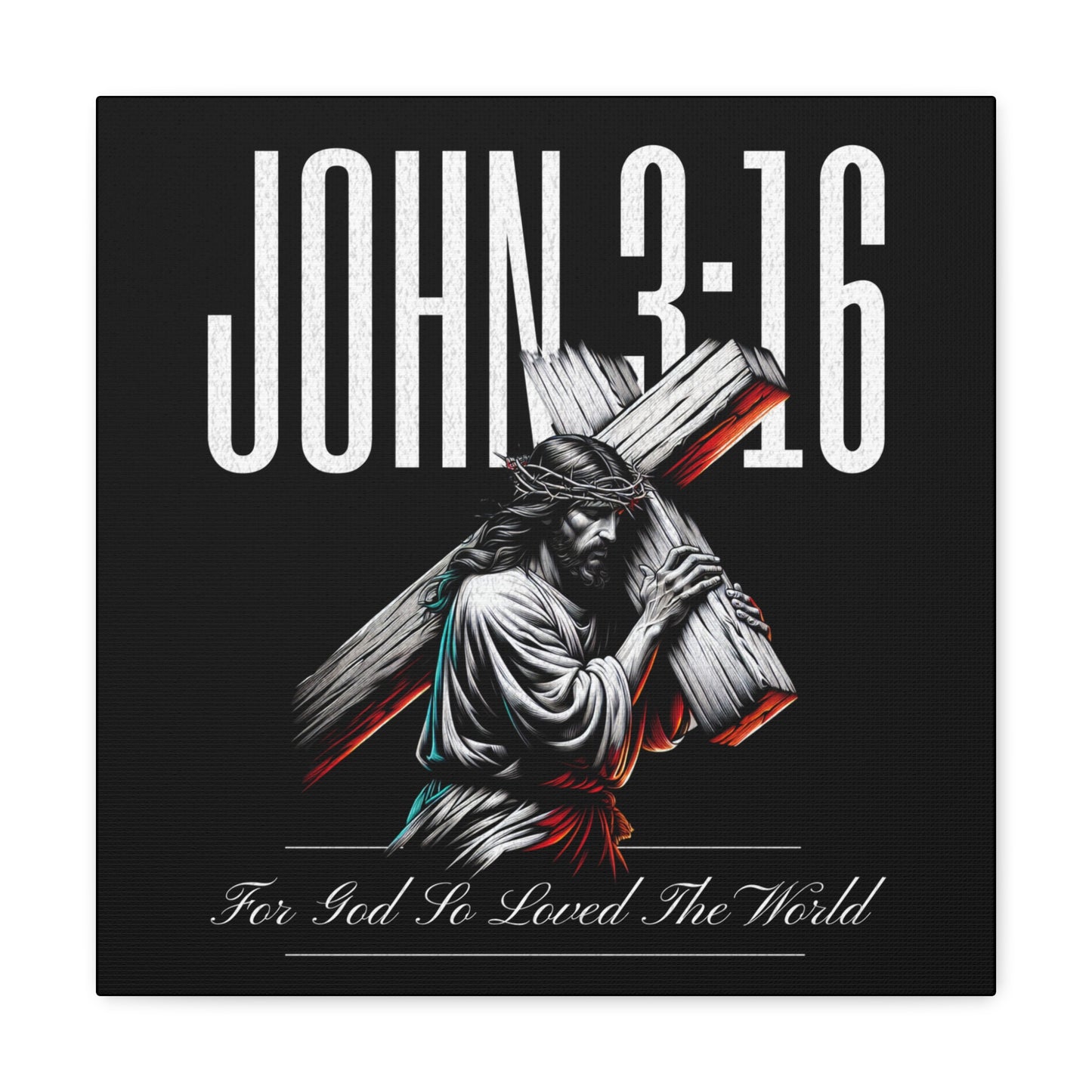 Large John 3:16 wall decor for living rooms or churches
