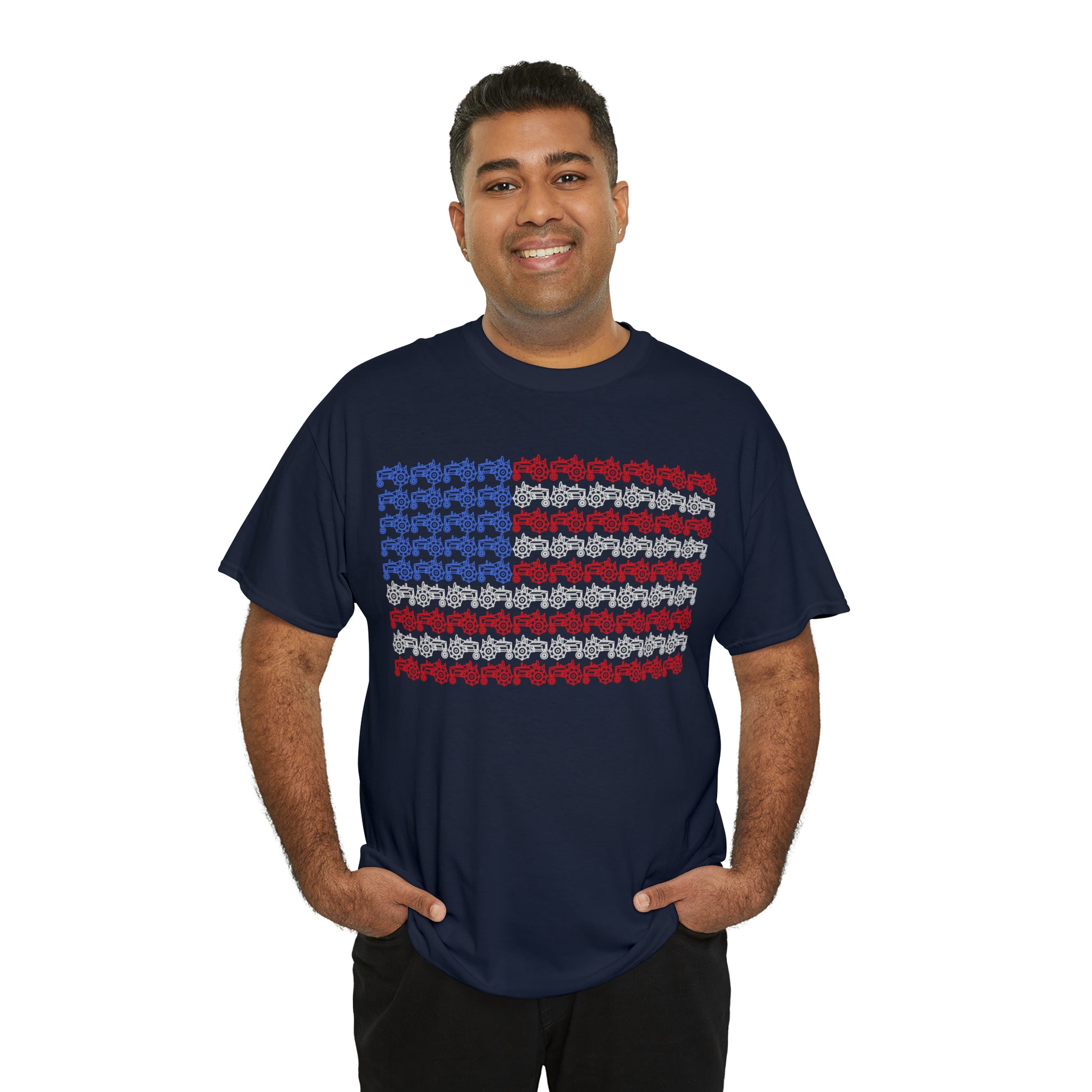 "American Flag Tractors" T-Shirt - Weave Got Gifts - Unique Gifts You Won’t Find Anywhere Else!