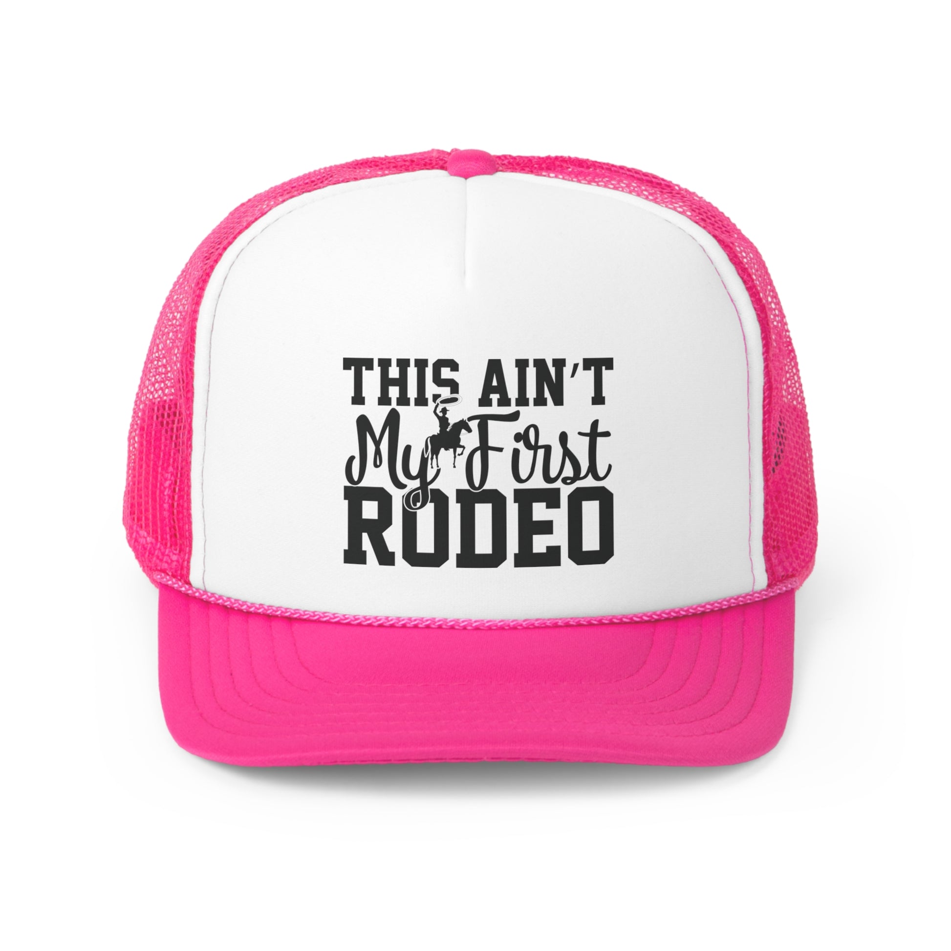 Western-inspired "This Ain’t My First Rodeo" cap styled with denim
