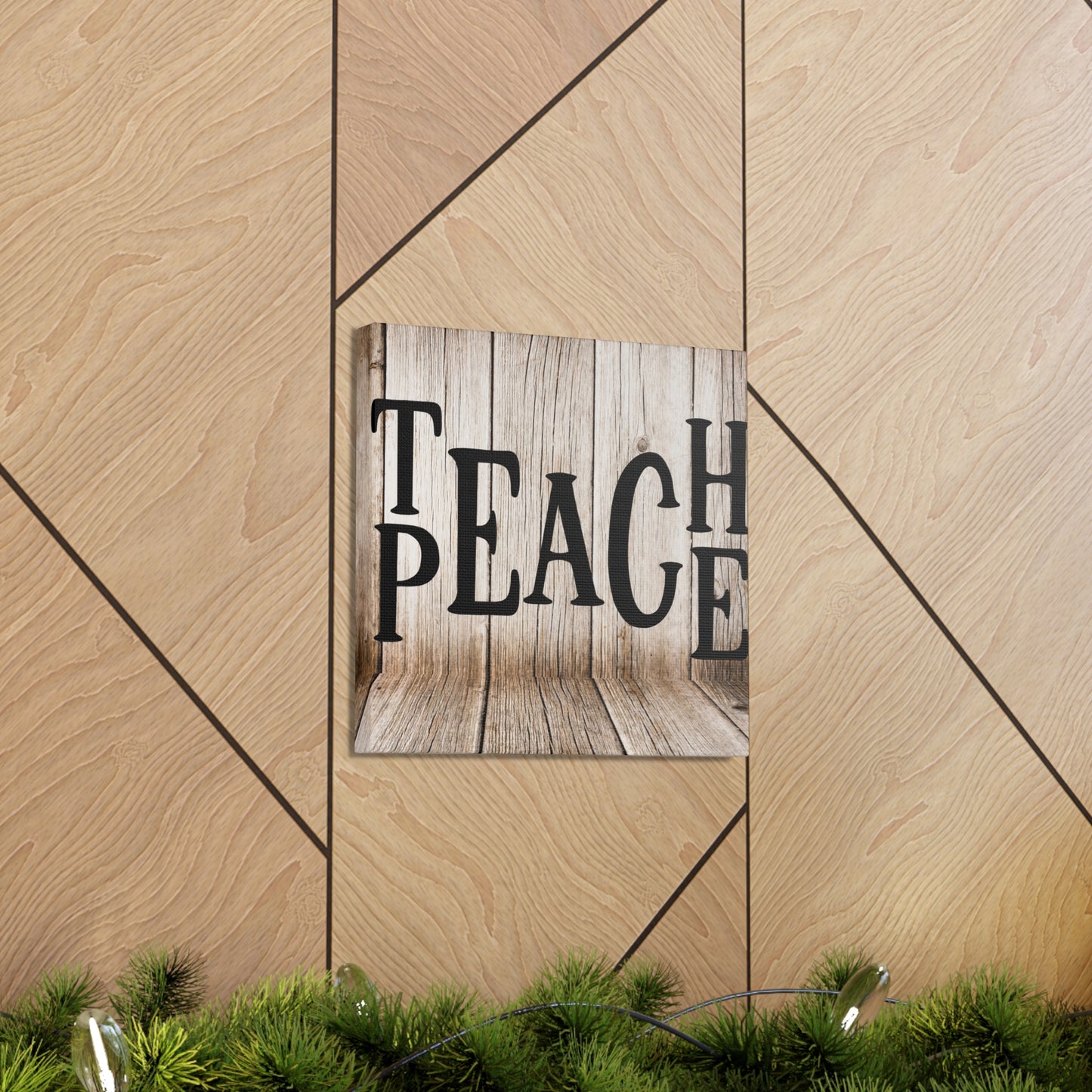 "Teach Peace" Rustic Wall Art - Weave Got Gifts - Unique Gifts You Won’t Find Anywhere Else!