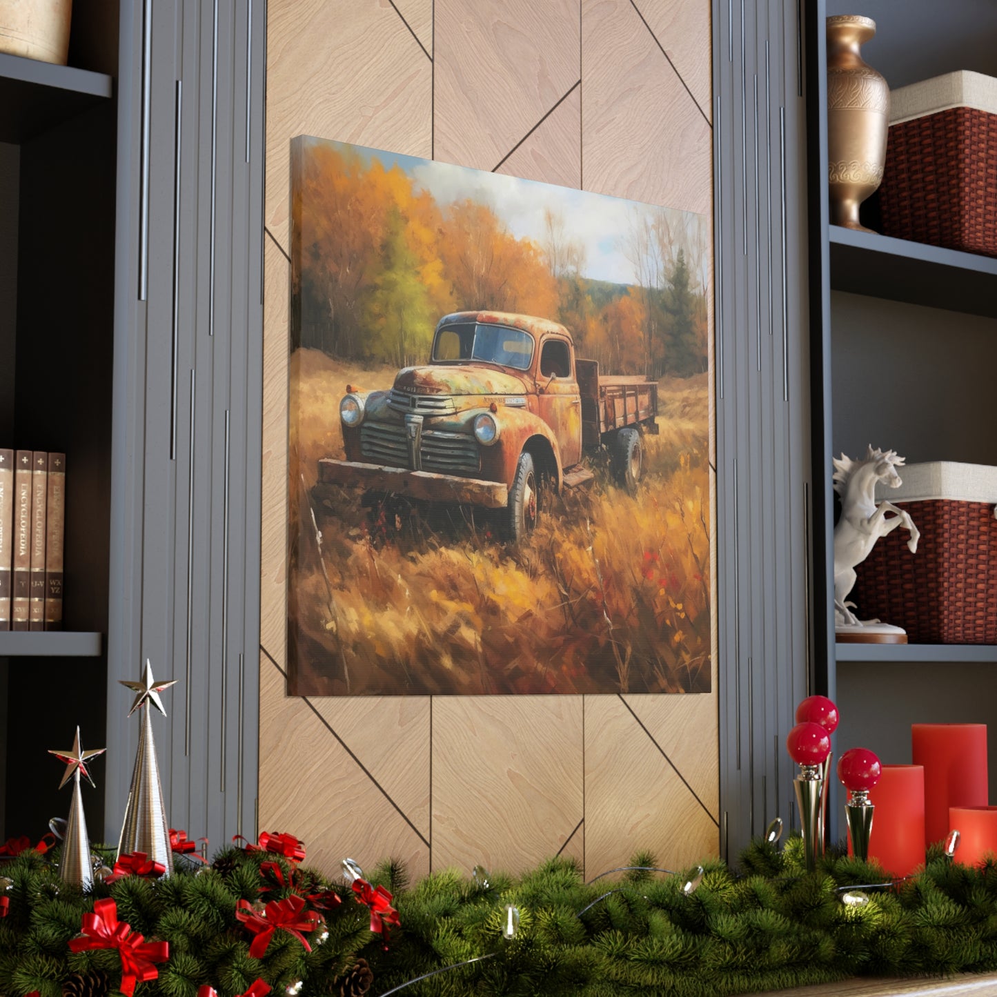 "Fall Farm Rustic Truck" Wall Art - Weave Got Gifts - Unique Gifts You Won’t Find Anywhere Else!