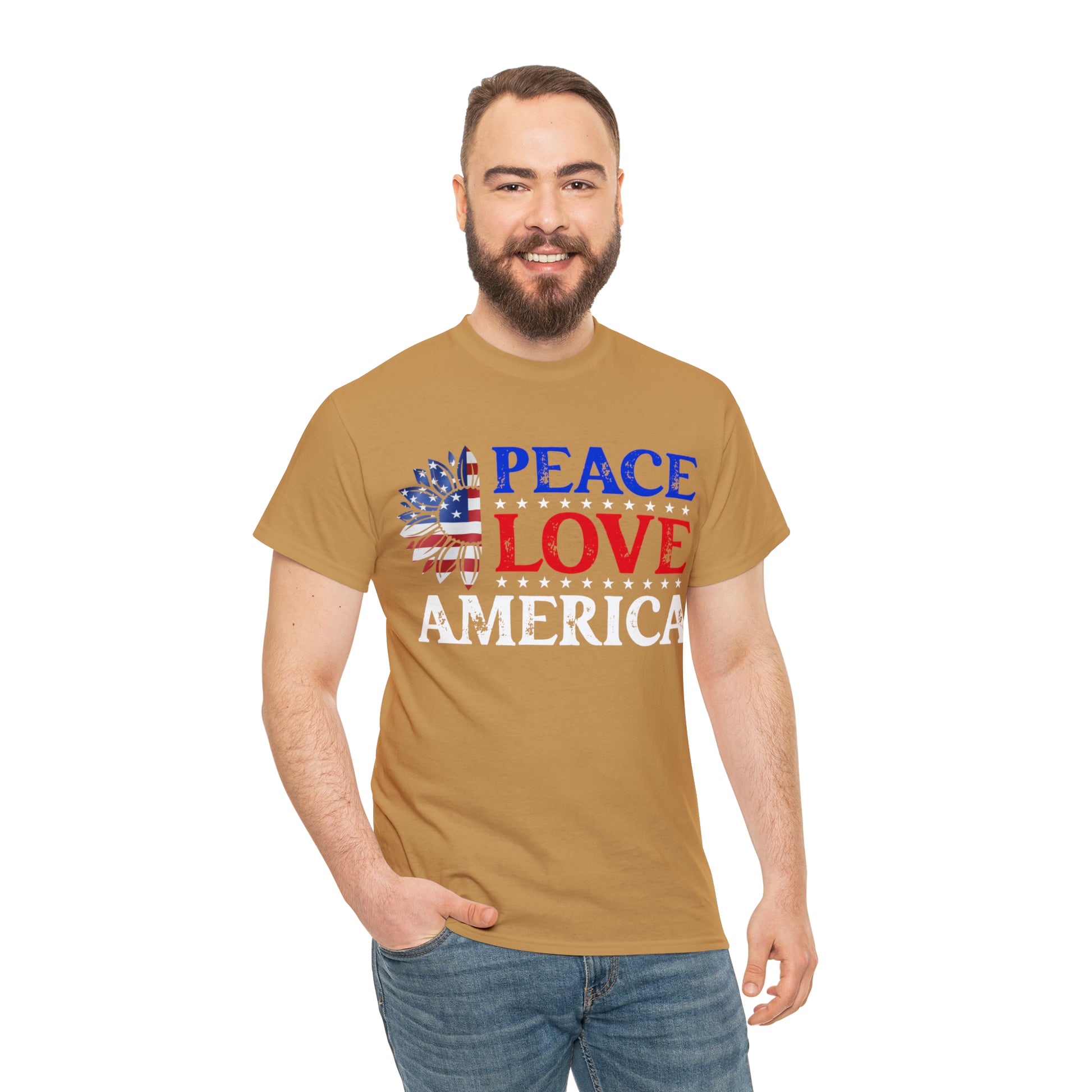 "Peace, Love, America" T-Shirt - Weave Got Gifts - Unique Gifts You Won’t Find Anywhere Else!