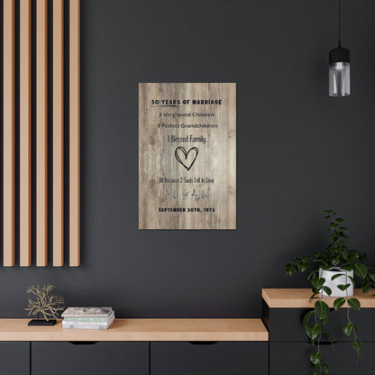 "50 Years Of Marriage" Wall Art - Weave Got Gifts - Unique Gifts You Won’t Find Anywhere Else!