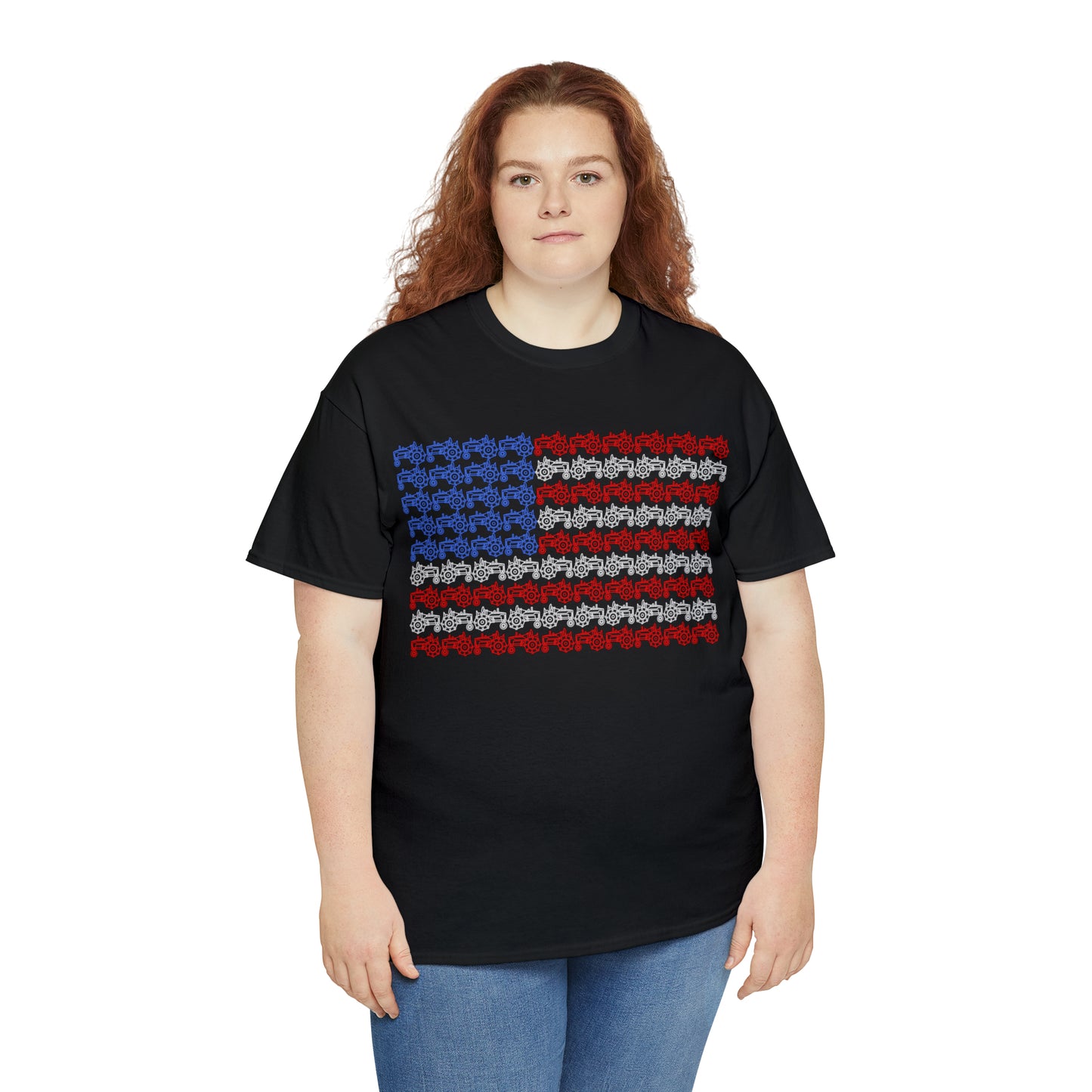 "American Flag Tractors" T-Shirt - Weave Got Gifts - Unique Gifts You Won’t Find Anywhere Else!