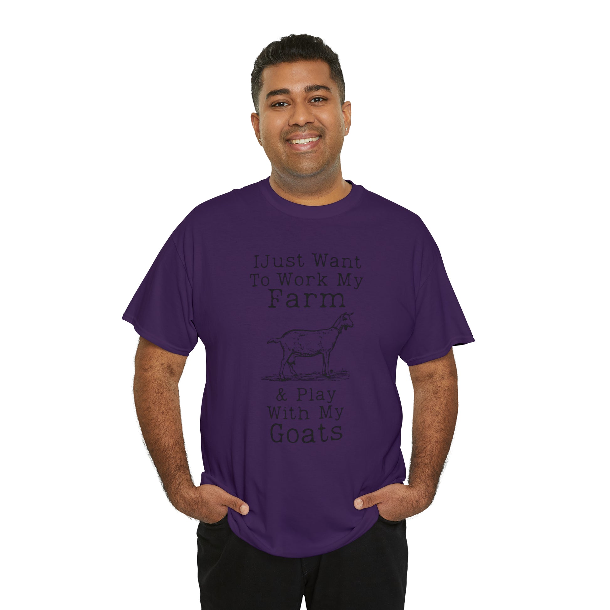 "I Just Want To Work My Farm & Play With My Goats" T-Shirt - Weave Got Gifts - Unique Gifts You Won’t Find Anywhere Else!