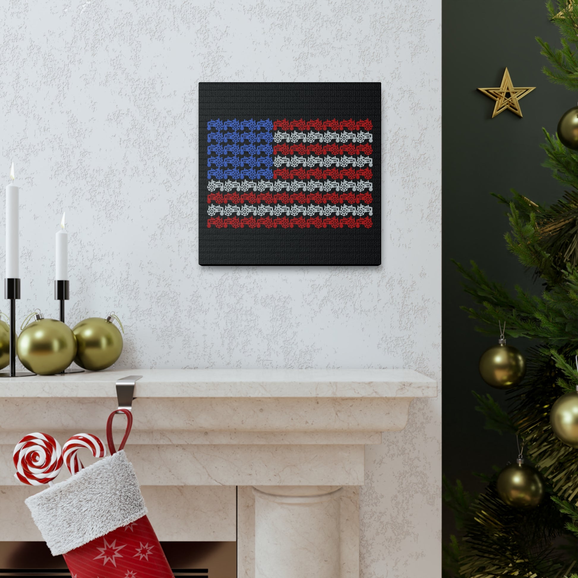 "Tractor American Flag" Wall Art - Weave Got Gifts - Unique Gifts You Won’t Find Anywhere Else!