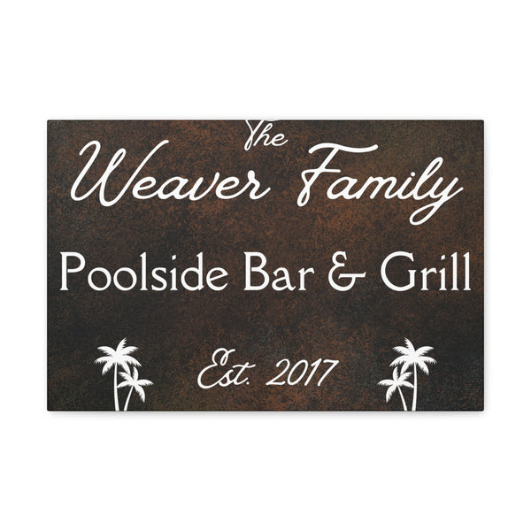 Custom "Poolside Bar & Grill" Wall Art - Weave Got Gifts - Unique Gifts You Won’t Find Anywhere Else!