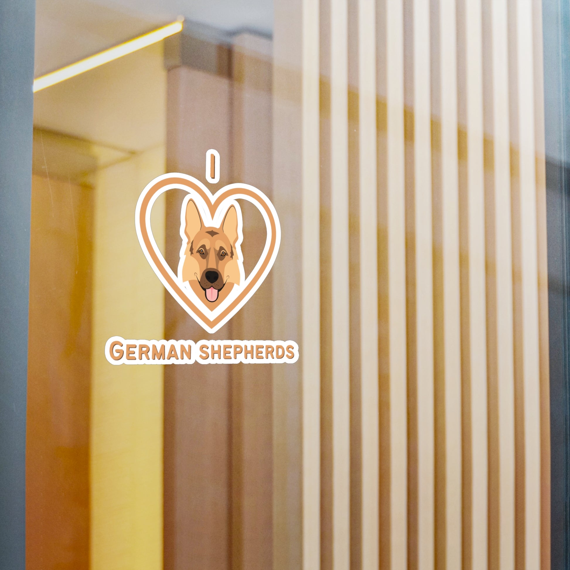 "I Love German Shepherds" Vinyl Decals - Weave Got Gifts - Unique Gifts You Won’t Find Anywhere Else!