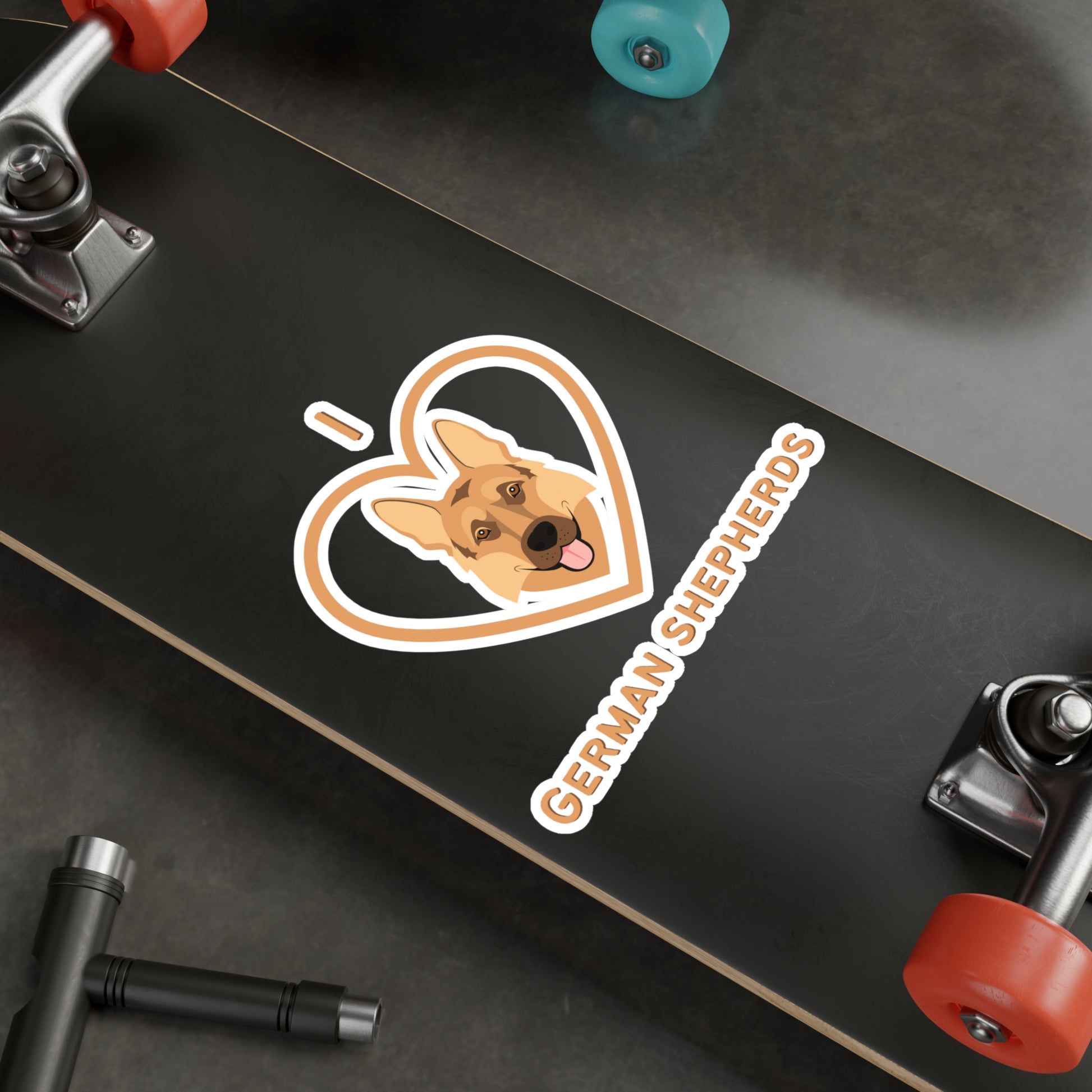 "I Love German Shepherds" Vinyl Decals - Weave Got Gifts - Unique Gifts You Won’t Find Anywhere Else!