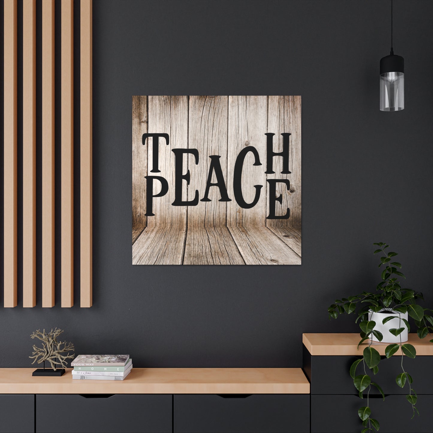 "Teach Peace" Rustic Wall Art - Weave Got Gifts - Unique Gifts You Won’t Find Anywhere Else!